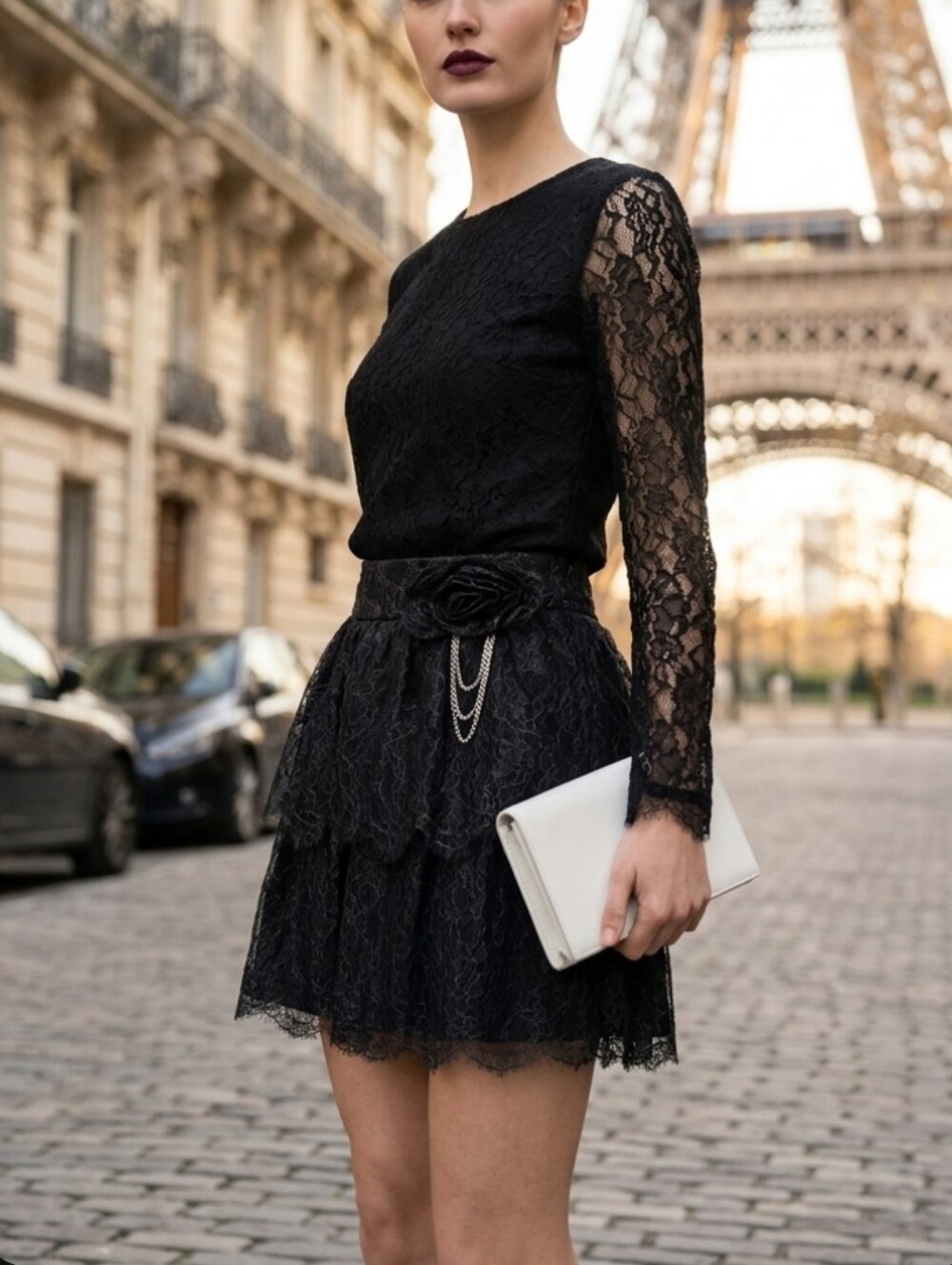 Guess by Marciano Sparkly Lace Mini Skirt Like New Sz 8